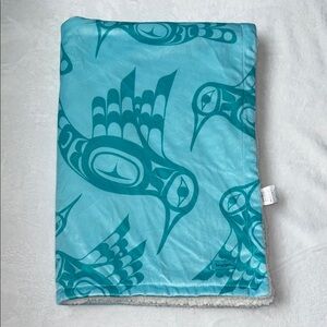 Francis Dick Blue hummingbird Patterned baby Blanket